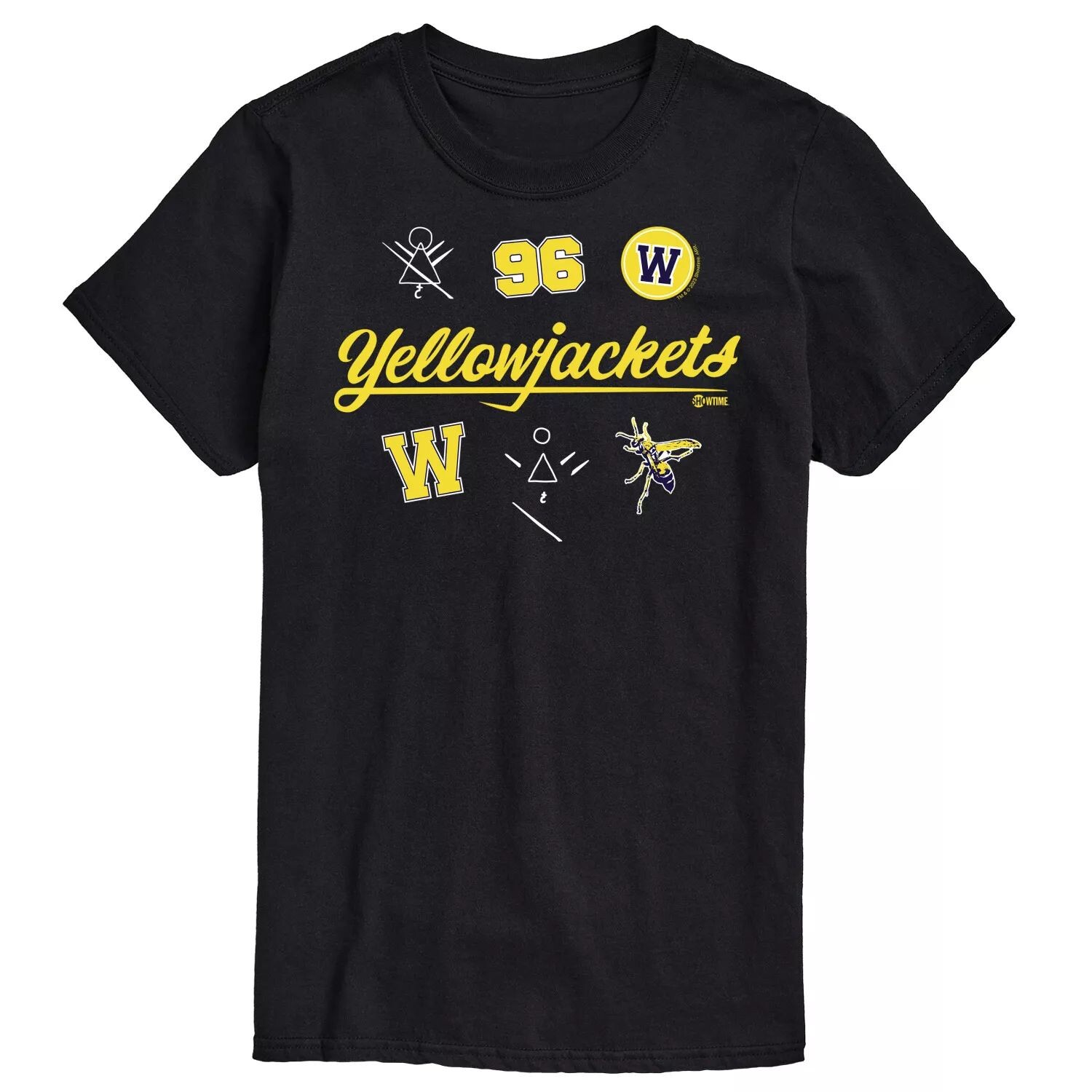 

Футболка с графическим рисунком Big & Tall Yellowjackets Icons License