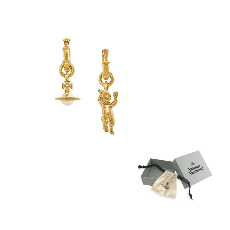 

Anglo Pearl Earrings Vivienne Westwood, золотой