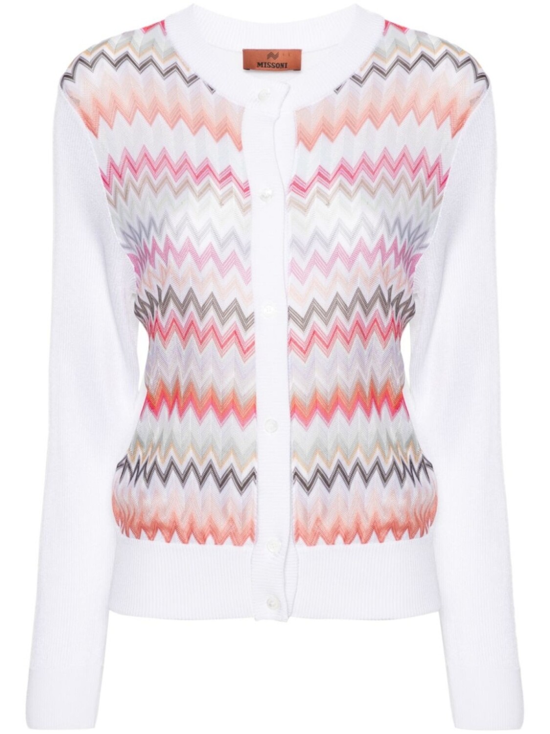 

Missoni кардиган с узором зигзаг, нейтральный цвет