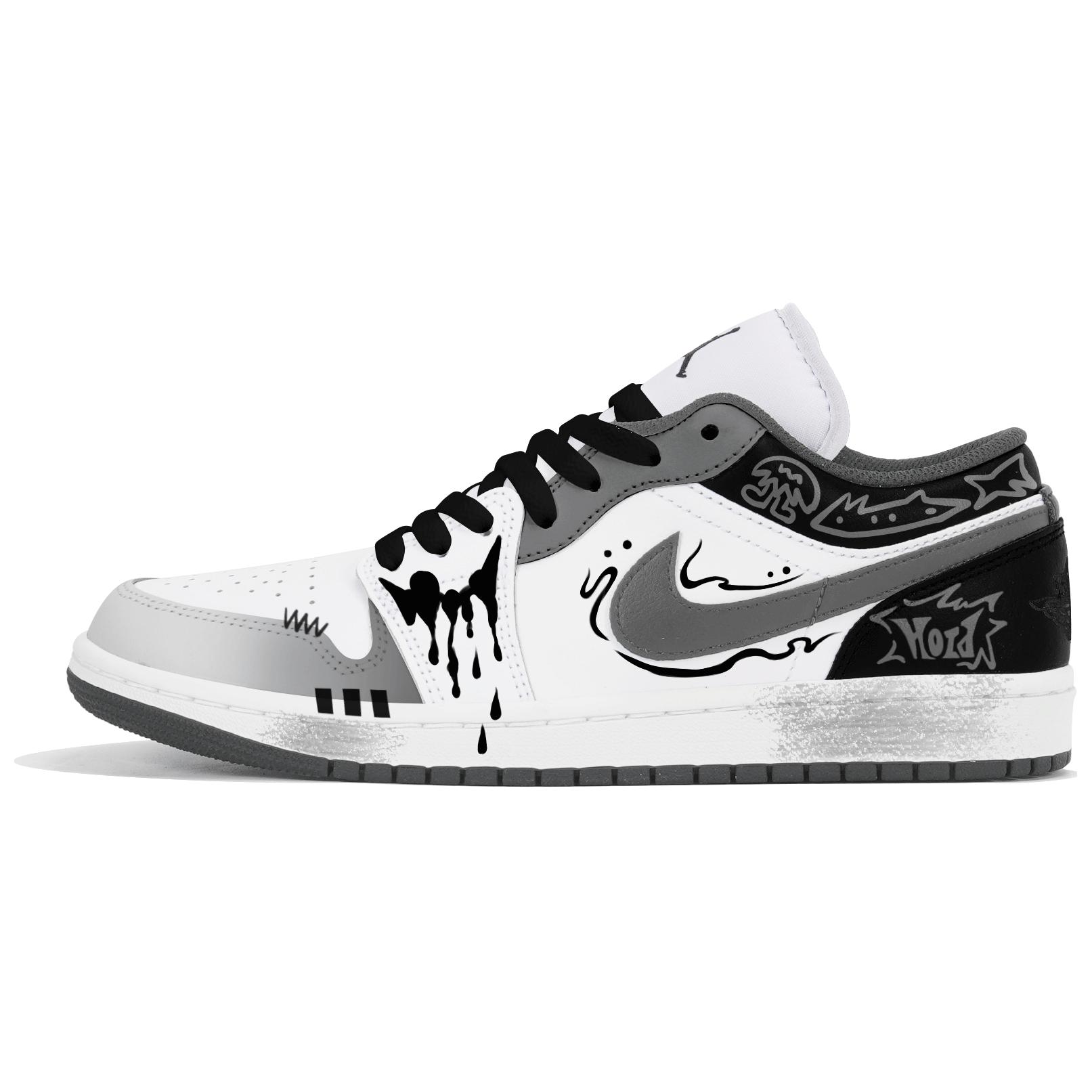 

Air 1 устойчивые к истиранию низкие баскетбольные кроссовки мужские dark gray Jordan, темно-серый