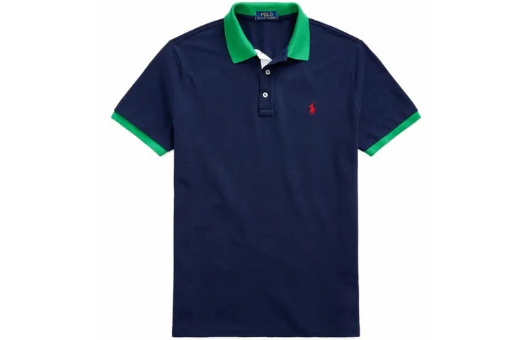 Поло из хлопка, бывшее в употреблении Polo Ralph Lauren, Blue