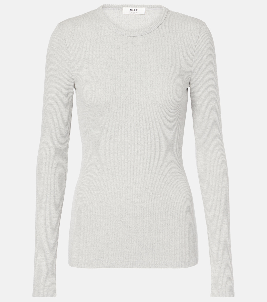 

Delphi топ из ребристого трикотажа Agolde, Brushed Grey Heather