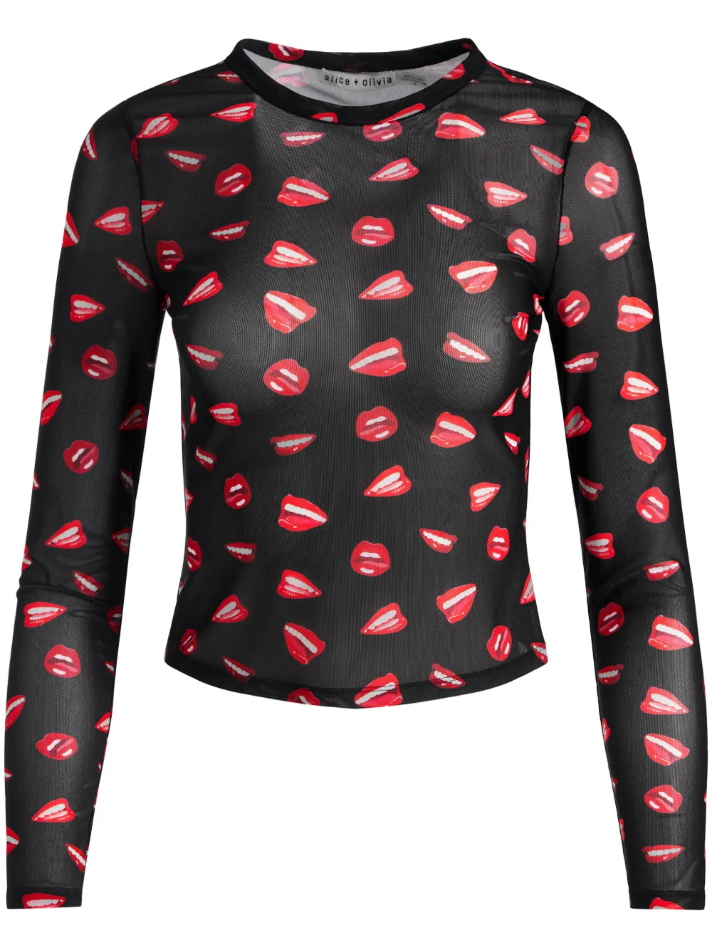 

Укороченный топ Delaina из коллаборации с Tom Wesselmann alice + olivia, черный