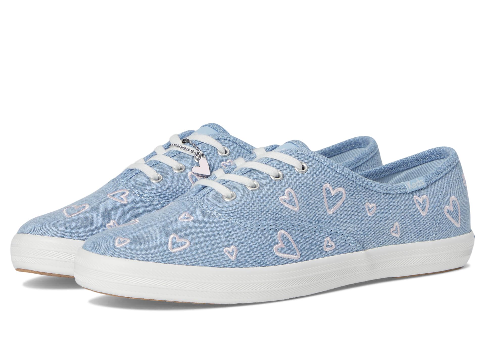 Кроссовки Keds Champion Seasonal, Blue/Pink Heart Denim