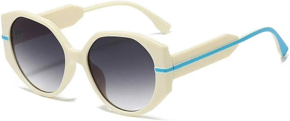 

Круглые солнцезащитные очки 2027 года для женщин и мужчин, тонкого типа, с градиентными линзами, винтажной оправой и защитой от УФ-излучения UV400 MTZJH, C6