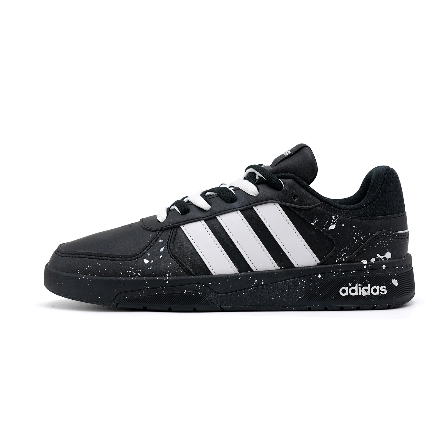 

Adidas Neo Courtbeat Black Tide Ink Spot Thermal Cushioning Low top Skateboard Shoes Unisex Black White