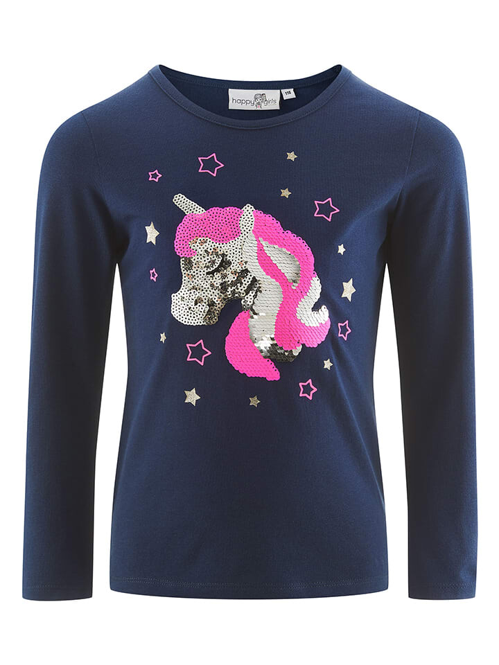 

Лонгслив happy girls by Eisend Longsleeve, темно-синий