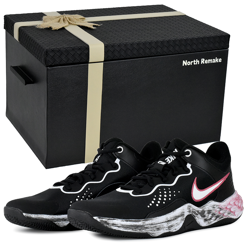 

Nike Баскетбольные кроссовки Fly By Mid 3 Hongyi Knight, износостойкие, средние, мужские, черно-белые