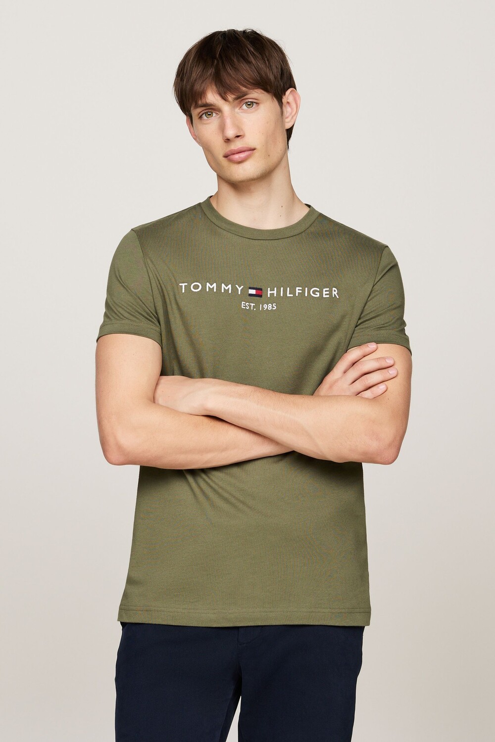 

Футболка с логотипом Tommy Hilfiger, зеленый