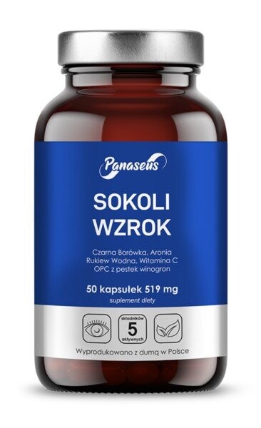 

Panaseus Sokoli Vision - Биологически активная добавка, 50 капсул Healthy Eyes
