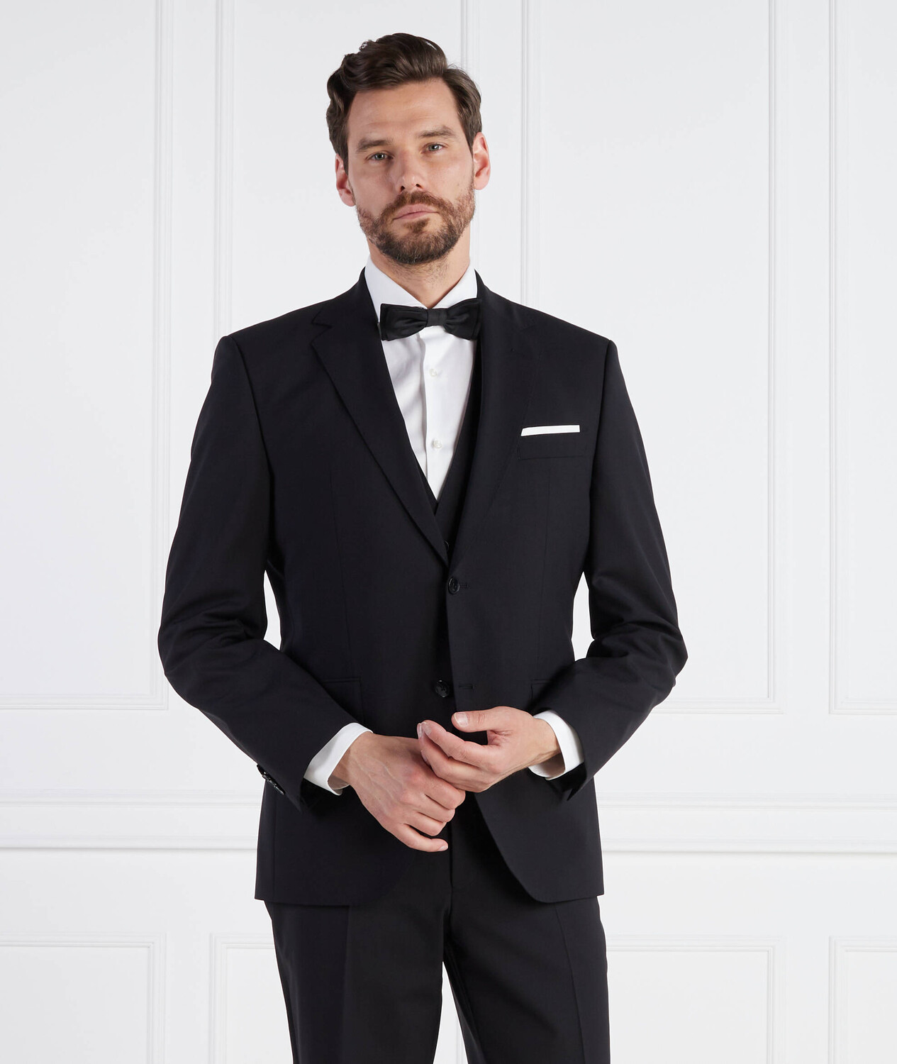 Шерстяная куртка BOSS BLACK elegante h-jeckson-mm-224 regular fit, черный — фото 3