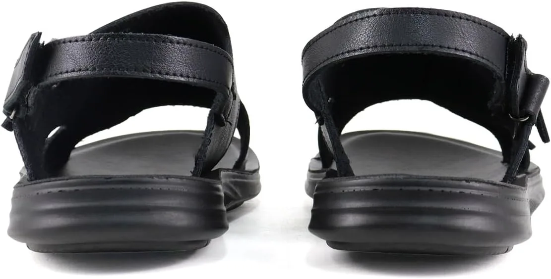 

Мужские легкие сандалии с двойной пряжкой на щиколотке AAA+, черный