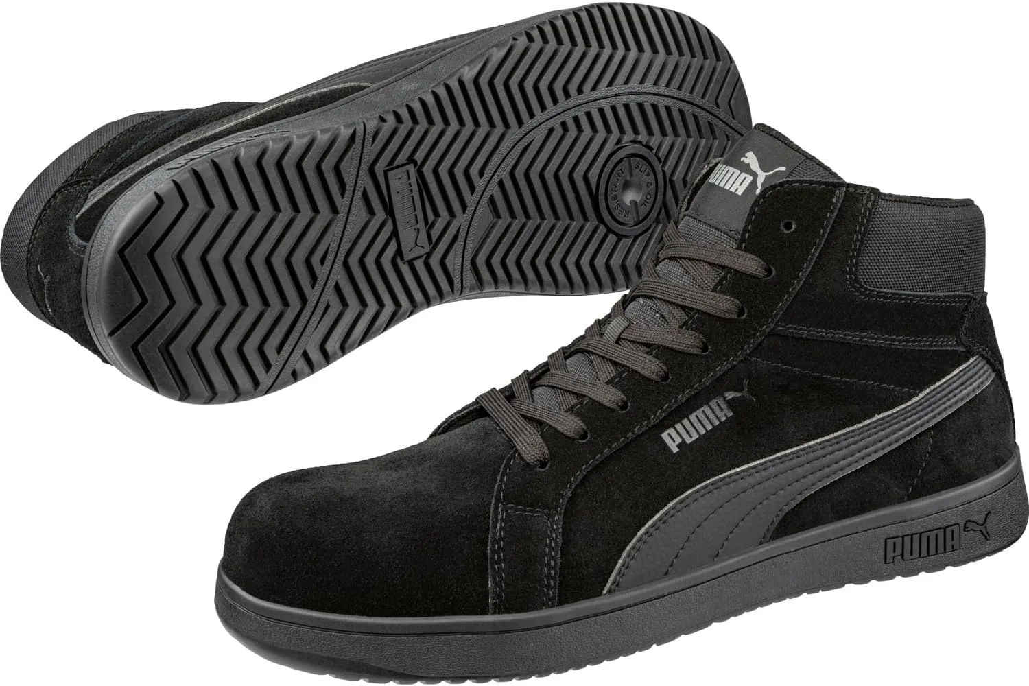 Мужские оксфордские кроссовки Puma Iconic Suede Mid Eh, черный — фото 3
