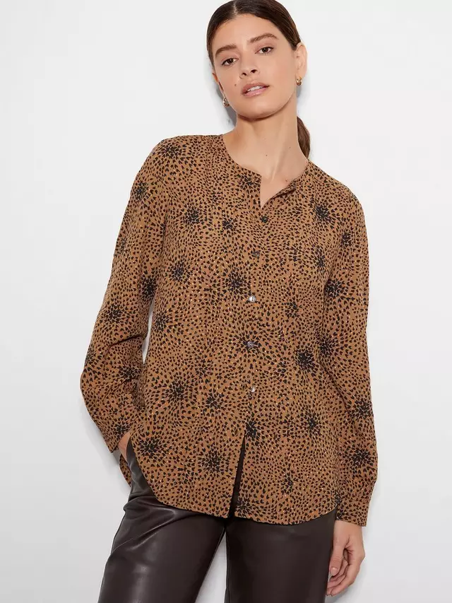 

Блуза Monsoon Nala Print, цвет tan/black