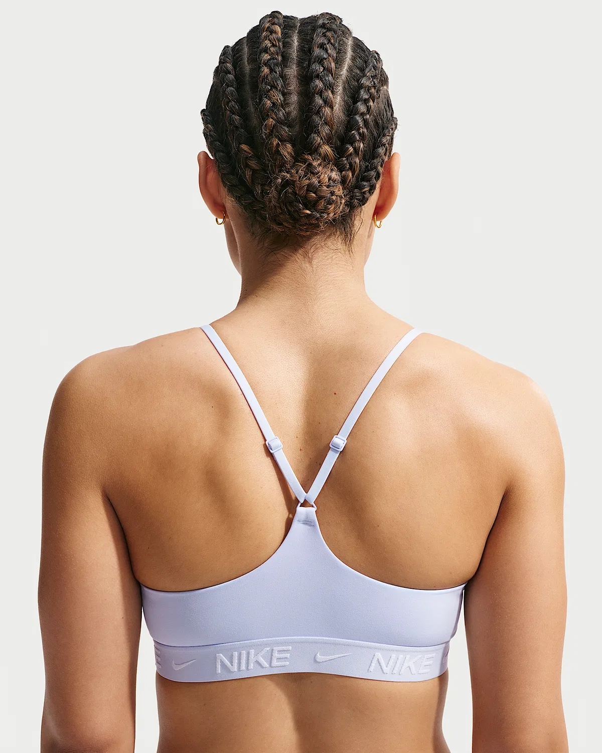 Женский спортивный бюстгальтер Nike Indy Light Support с регулировкой и подкладкой, Hydrogen Blue — фото 2