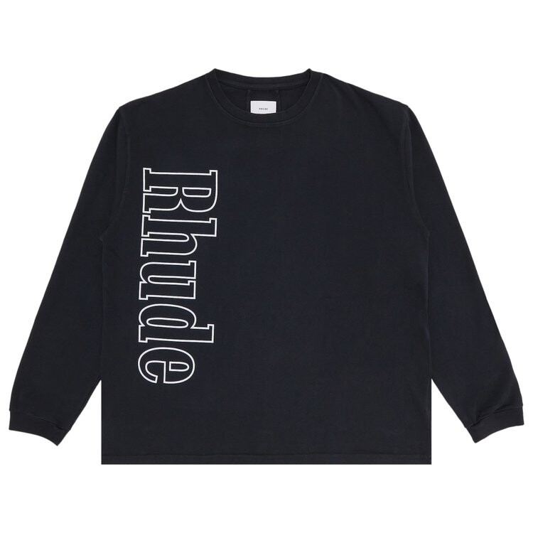 

Футболка Rhude Side Logo Long-Sleeve Tee, цвет Vintage Black