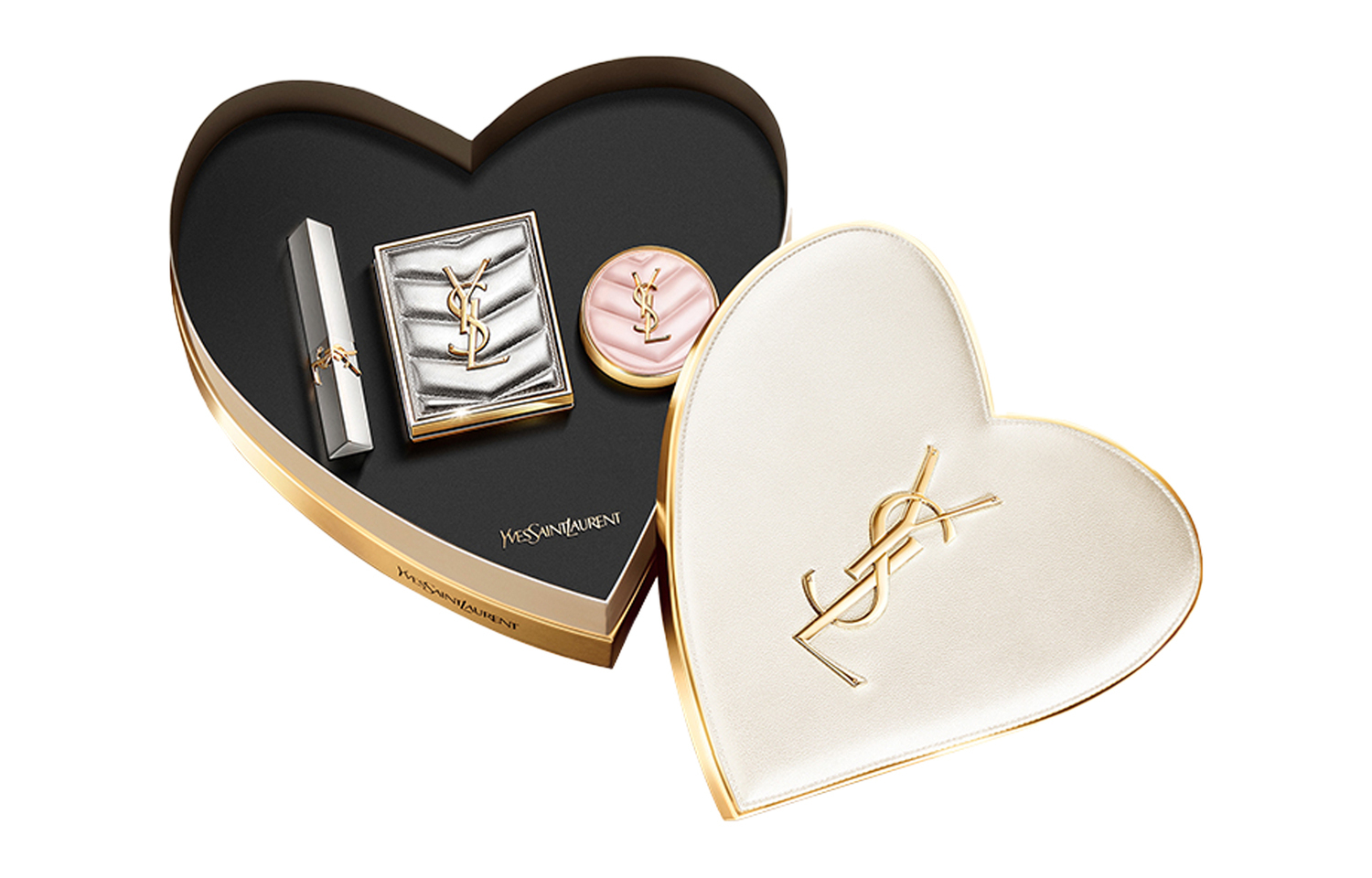 

SAINT LAURENT Набор косметики Qixi Festival Limited Gold And Silver Clash Collector's Box для легкого нанесения тонального средства 2g+4g+5g