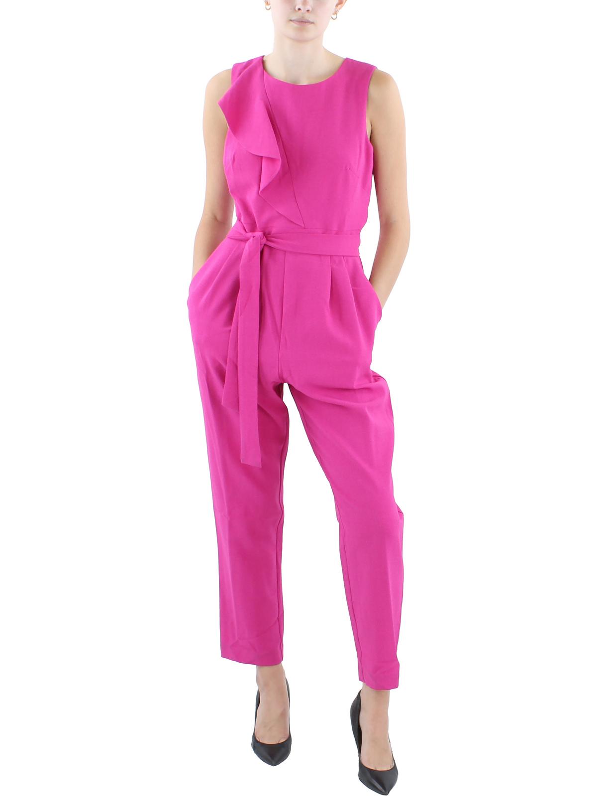 

Женский комбинезон Petites с круглым вырезом и складками Jessica Howard, фуксия