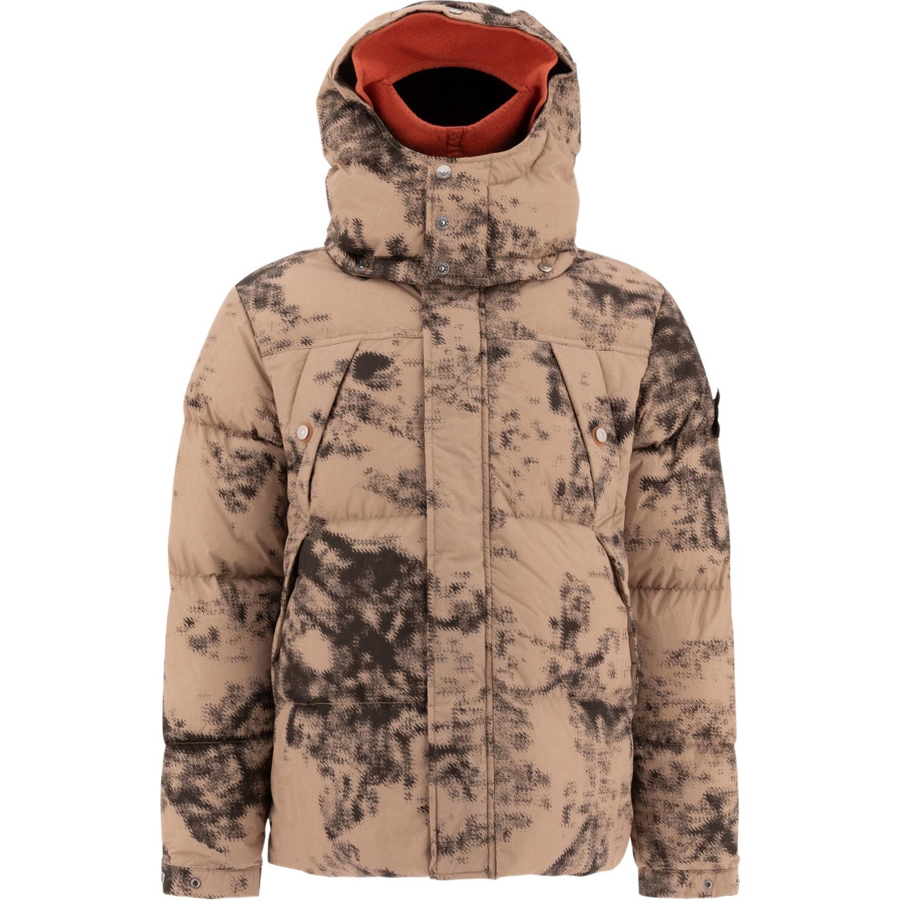 Настоящая камуфляжная куртка из пуха STONE ISLAND, кофе — фото 2