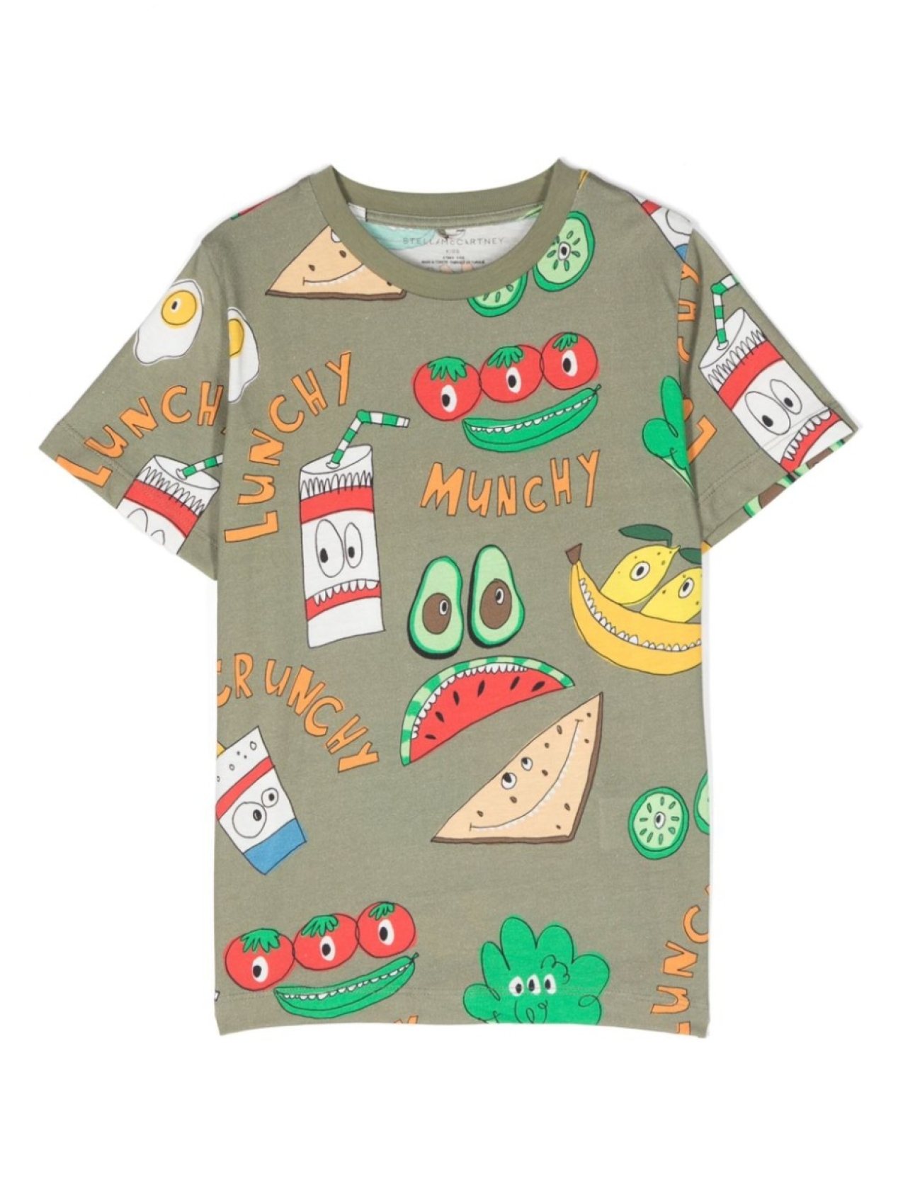 

Stella McCartney Kids футболка Crunchy Lunchy, зеленый