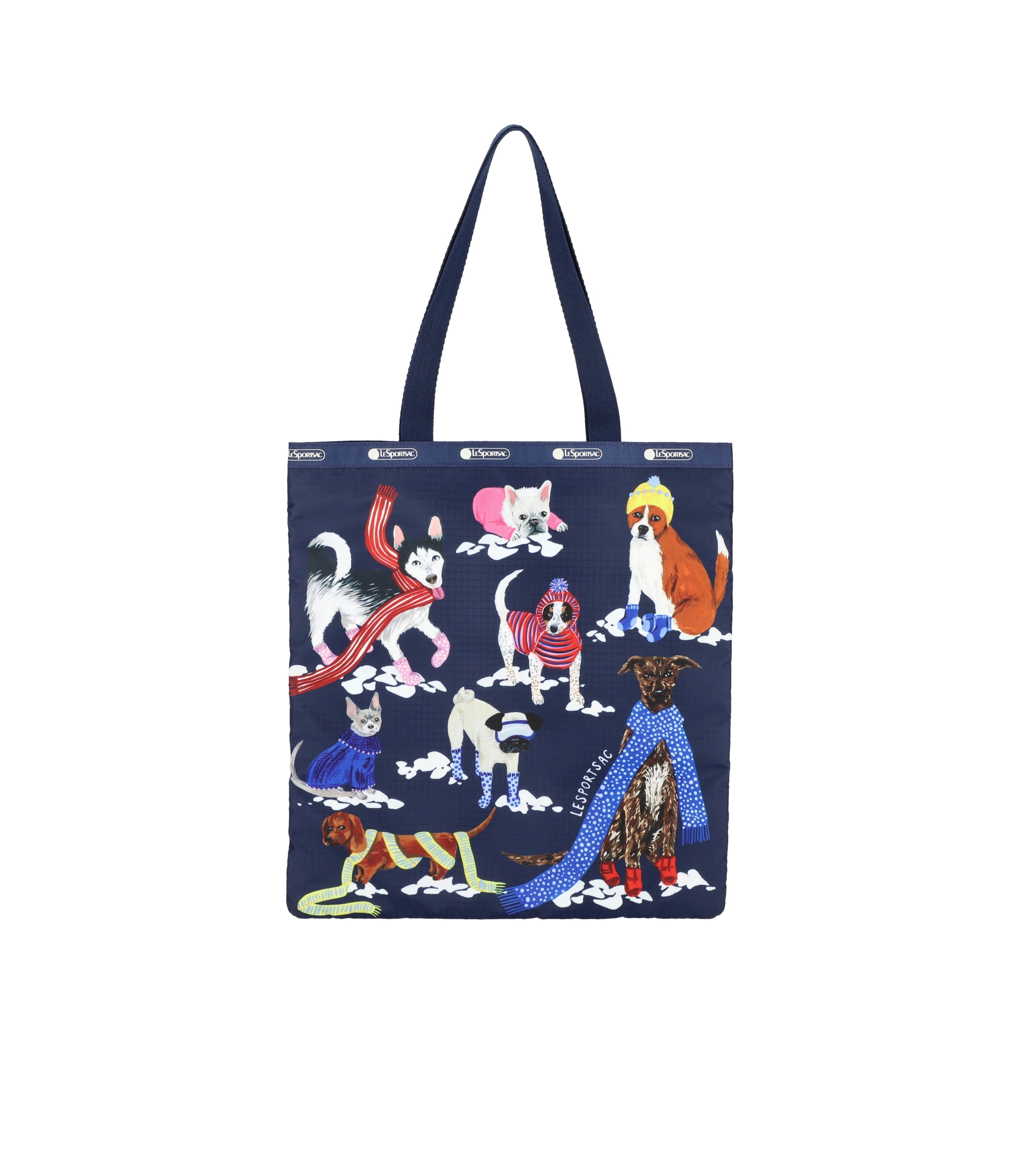 

Большая изумрудная сумка-тоут LeSportsac, цвет snowy pups tote