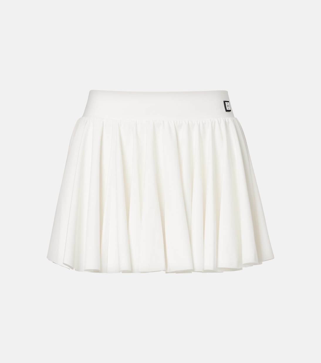 

Теннисная юбка из джерси с монограммой и сборками Tory Burch, Snow White