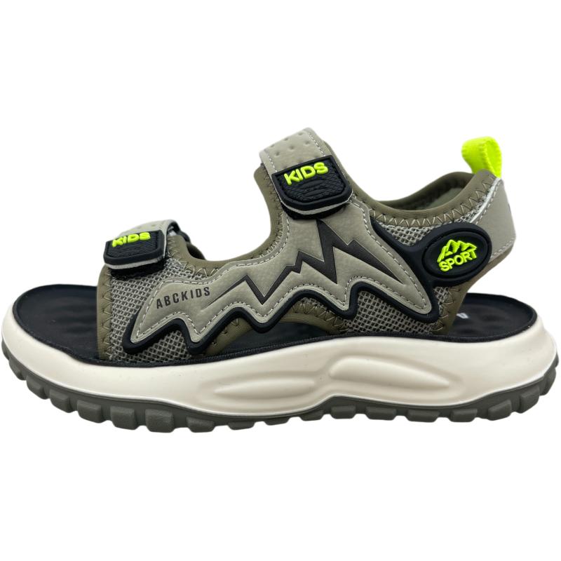 

Нескользящие и дышащие детские сандалии для детей от 3 до 7 лет ABC KIDS, зеленый