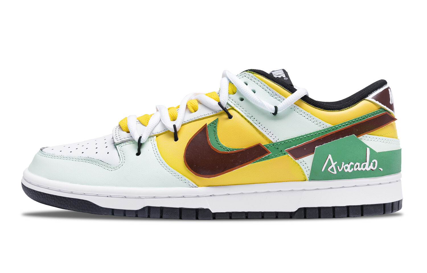 

Кроссовки Nike Dunk Skateboarding Shoes Men Low-top Green, желтый
