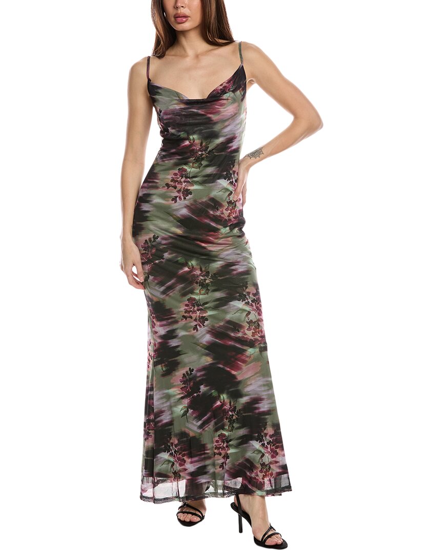 

Платье-хомутик Bebe Printed Mesh, зеленый