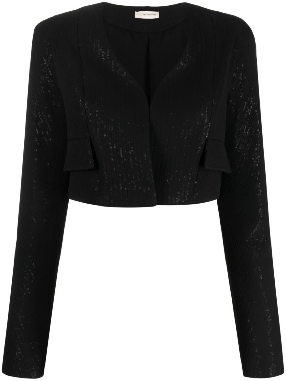 

The Mannei Terras sequinned cropped blazer, черный