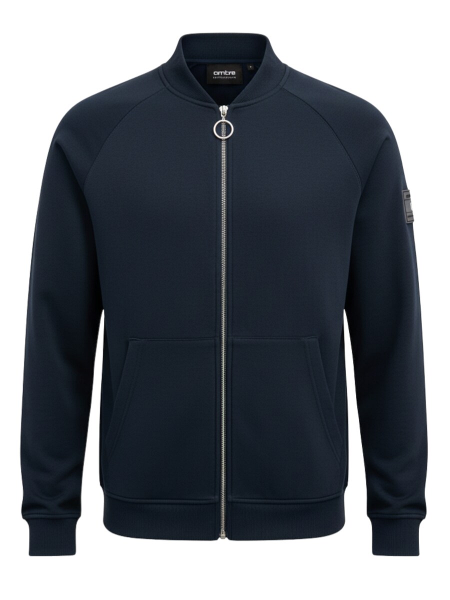 

Толстовка с капюшоном на молнии Ombre OM-SSZP-0215, темно-синий