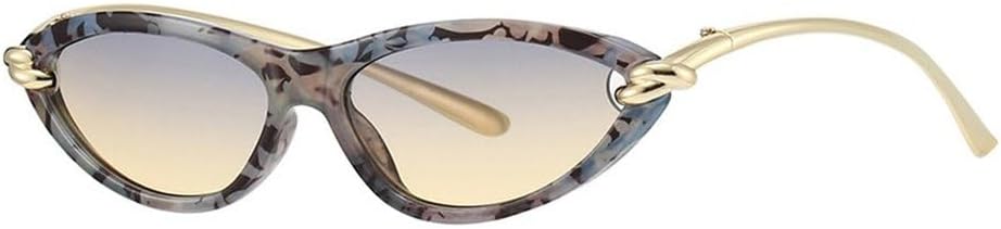 

Популярные модные солнцезащитные очки «кошачий глаз» конфетных цветов для женщин, овальные, с полой оправой, с защитой от УФ-излучения UV400 для мужчин SKFGNX, Pattern Grey Tea