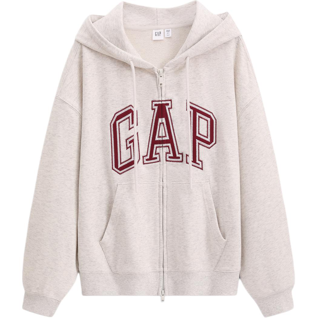 

Толстовка женская худи кардиган Moderate GAP, светло-серый белый