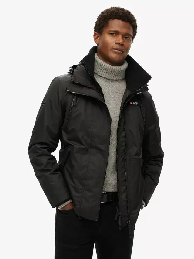 Ветровка с капюшоном в горном стиле Superdry, Black