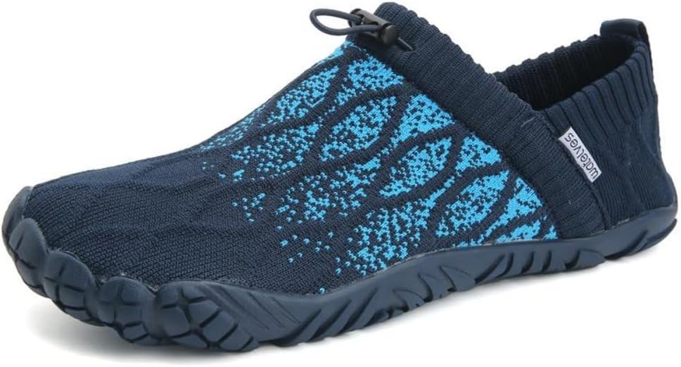 

Мужские минималистичные удобные кроссовки для ходьбы, для воды, пляжа, бега на открытом воздухе, спортивные кроссовки без шнурков, легкие, дышащие, сетчатые, с массивной подошвой, для спортзала и бега Geerta, синий