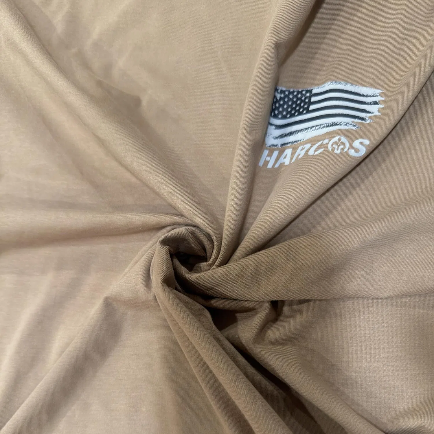 Harcos Мужская хлопковая футболка классического кроя с круглым вырезом. Подходит для повседневной носки, спортзала, тренировок, в качестве модной вещи. Мягкая, дышащая, прочная. Одежда на каждый день, Sand Desert — фото 4