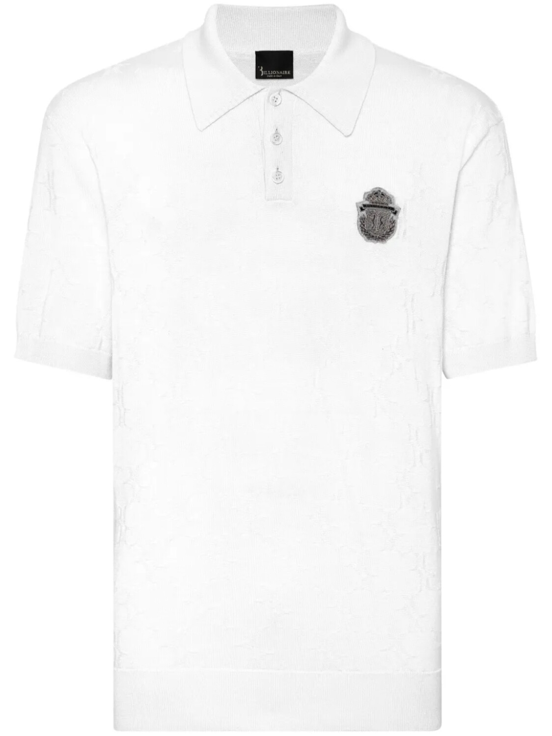 

Billionaire рубашка поло с аппликацией Crest, белый