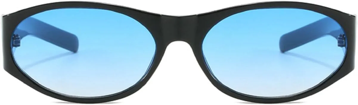 

Ретро овальные солнцезащитные очки для женщин в стиле Y2k с градиентным переходом цвета, для активного отдыха на природе, пляжа и путешествий Melrose, Blue