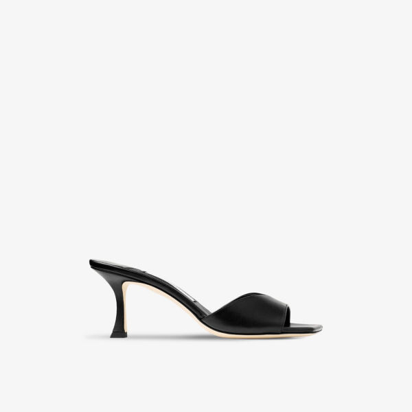 Туфли-Мюли Skye 70 из кожи с одним ремешком и каблуком Jimmy Choo, черный