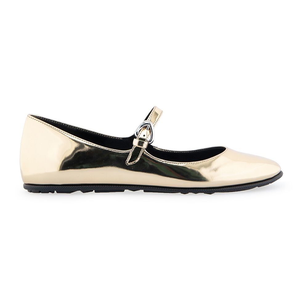Аэрозоли Perry Женские туфли Мэри Джейн на плоской подошве Aerosoles, цвет Gold Faux Leather — фото 2