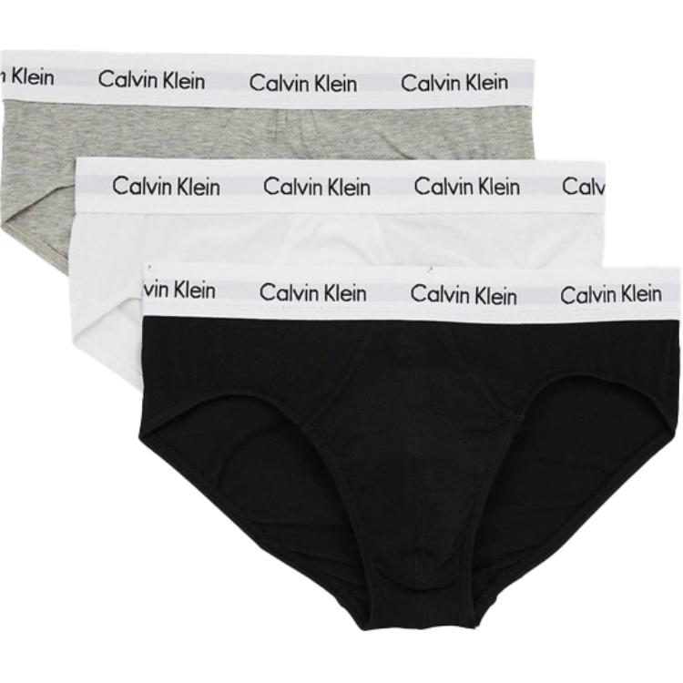 

Кальсоны с логотипом Calvin Klein, 3 шт (Черный+Белый+Серый)