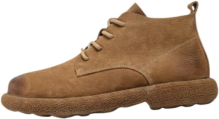 

Мужские короткие ботинки в винтажном стиле с круглым носком на шнуровке, с внутренней отделкой из ПУ. Удобны для использования на улице Fusecottc, хаки