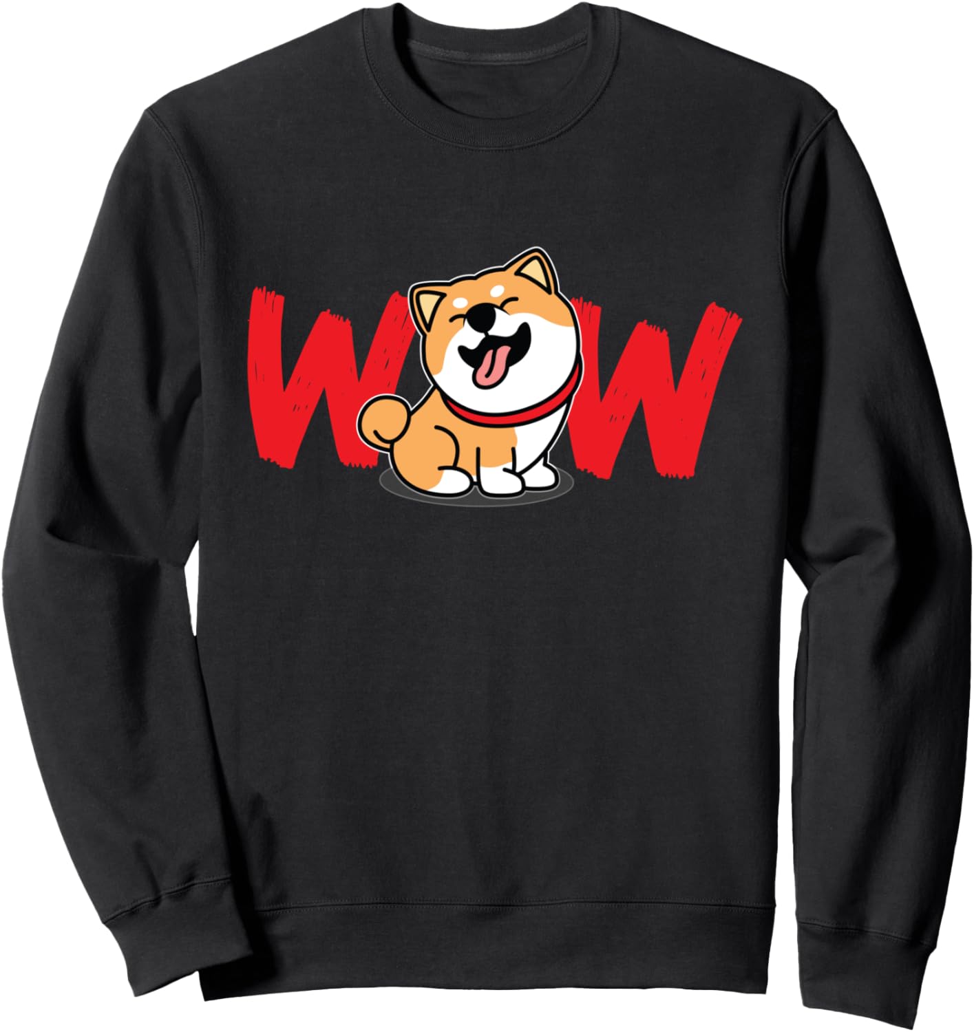 

Вау, толстовка с мультяшным изображением сиба-ину! Shiba Inu Japanese Shiba-Ken Dog Designs, черный