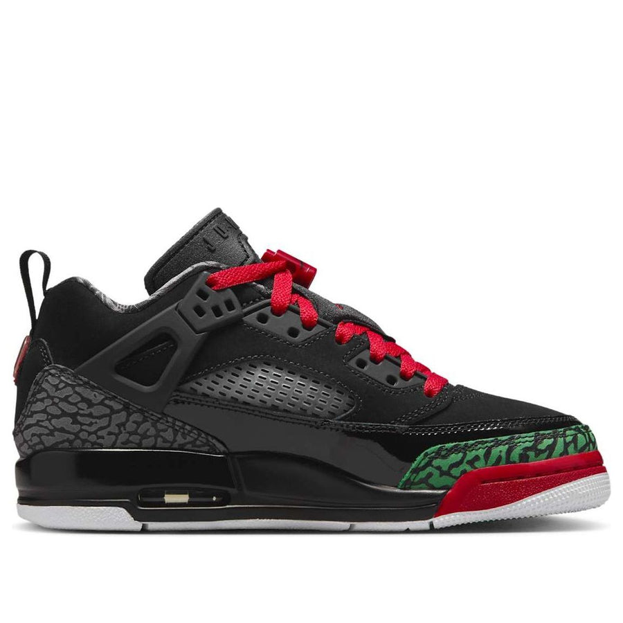 Кроссовки (GS) Air Jordan Spizike Low 'Black Classic Green Red', черный — фото 2