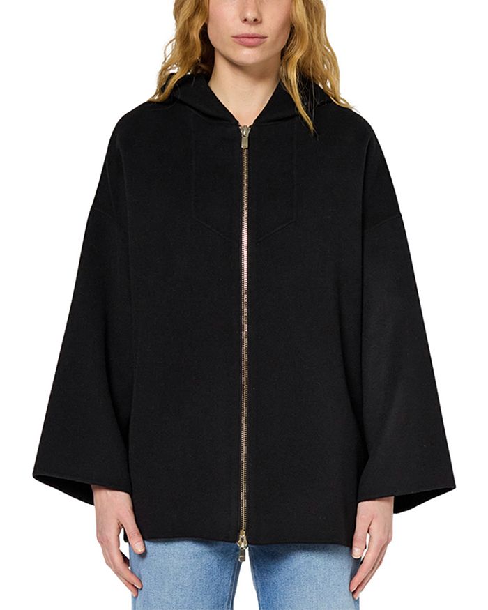 

Солен шерстяное пальто с капюшоном Gerard Darel, черный