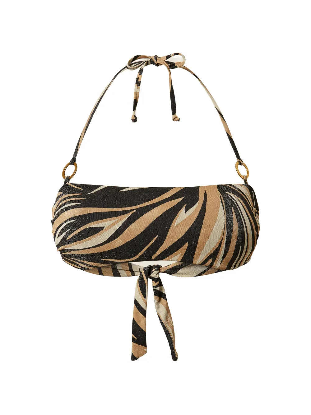 

Бандо-бикини с зебровым принтом Twinset, черный