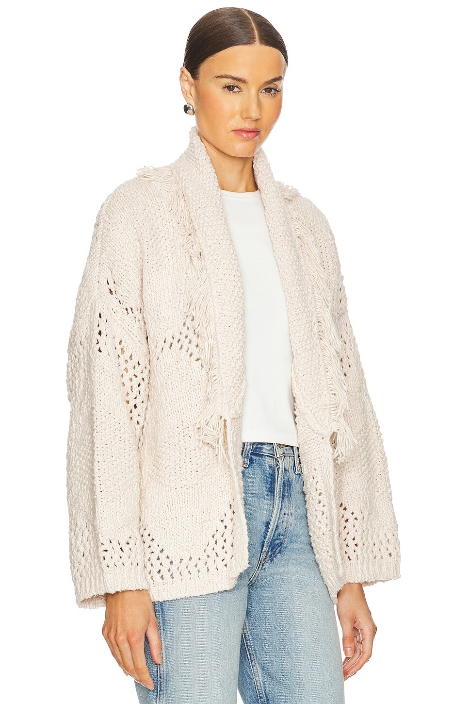 

Жакет с бахромой и воротником-шалью Autumn Cashmere, желтый