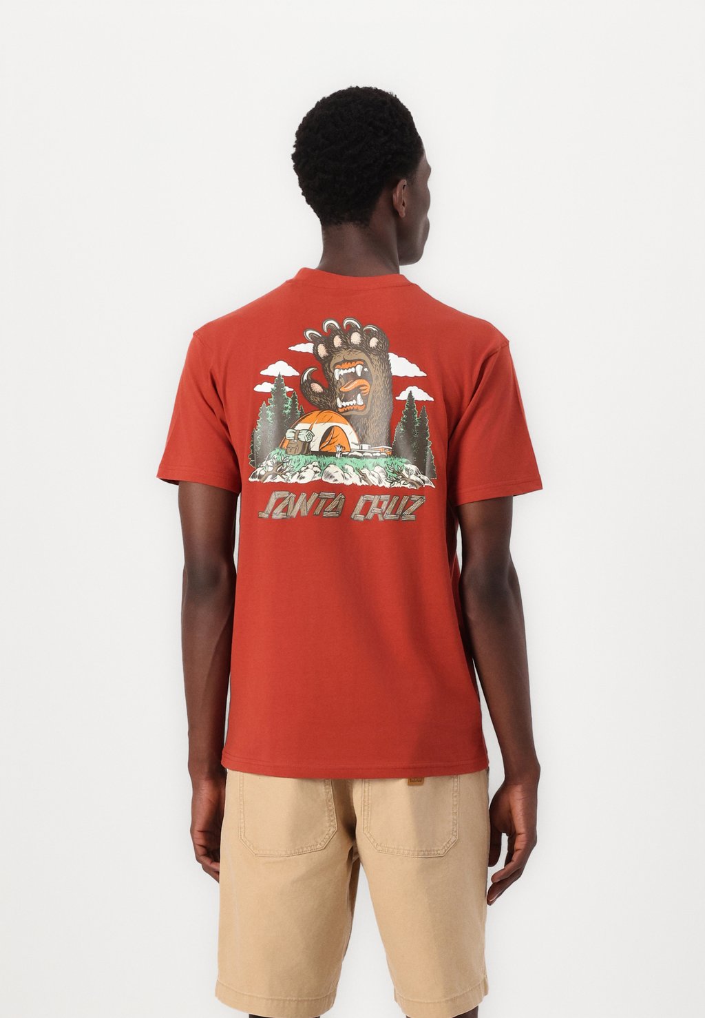 

Футболка с принтом SCREAMING GRIZZLY UNISEX Santa Cruz, бежевый