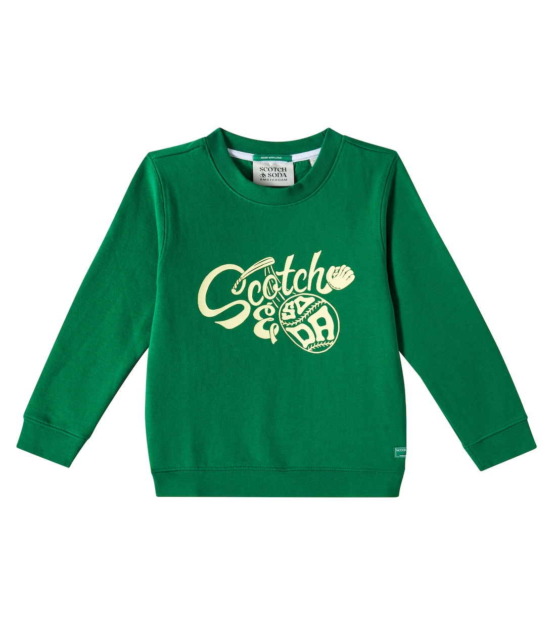 

Хлопковая толстовка с логотипом Scotch & Soda Kids, Dark Green