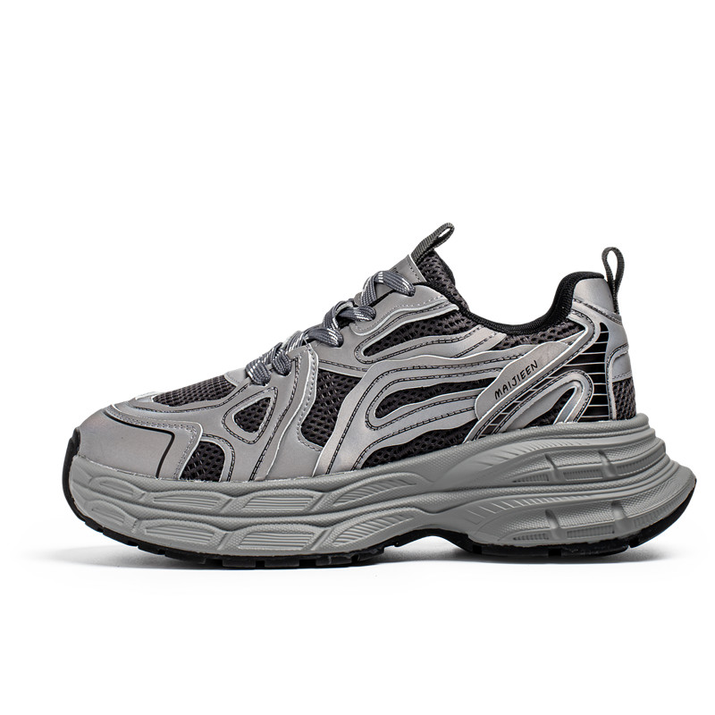 

JANECO Серые массивные кроссовки мужские Low Top, цвет Gray